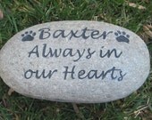 Dog or Cat Pet Memorial River Rock
