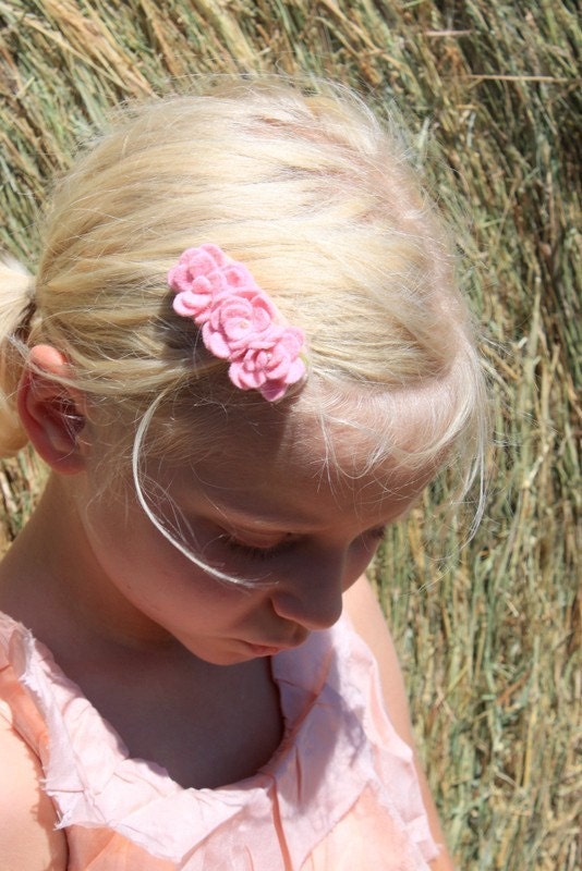 Sister Wren - 3 Petite Felt Flower Hair Clip