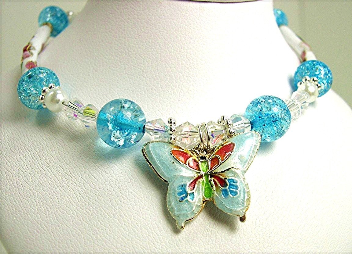 Cloisonne Butterfly Bracelet