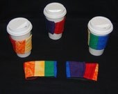 Show your Rainbow Pride Green Sleeve Coffee Cozy