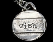 WISH pendant necklace in fine silver