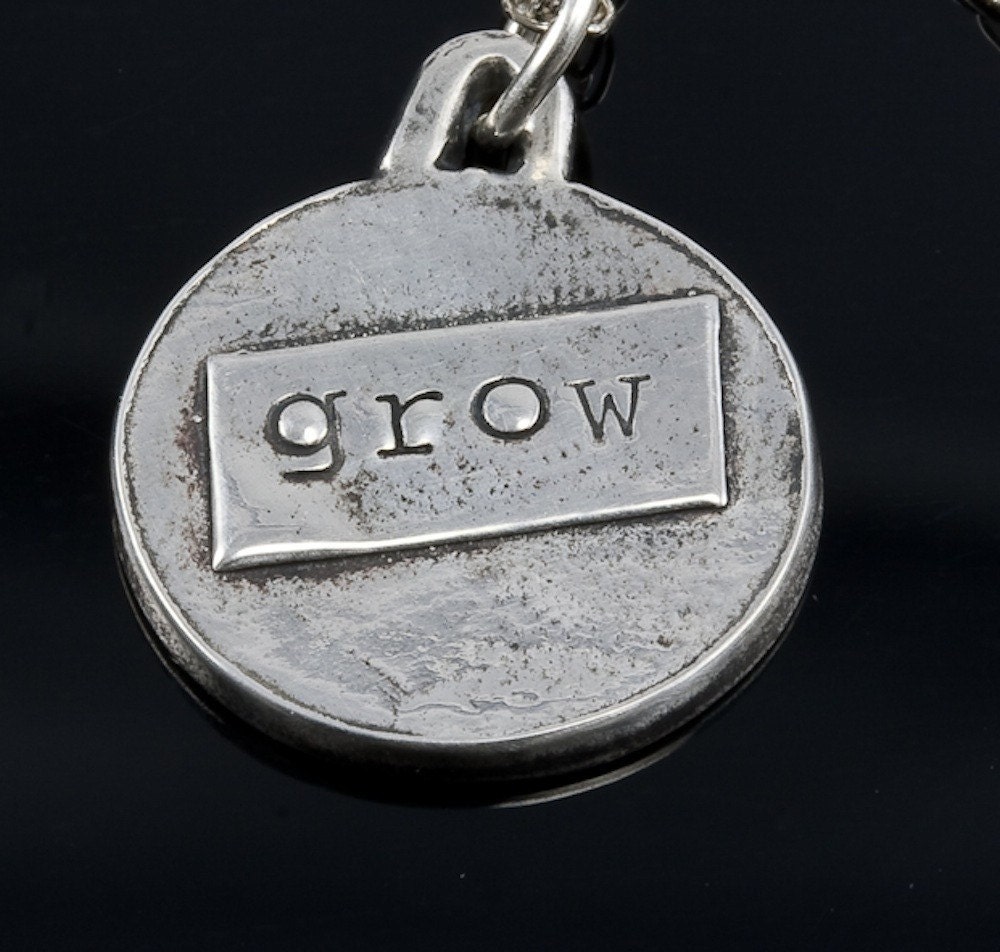 GROW pendant necklace in fine silver