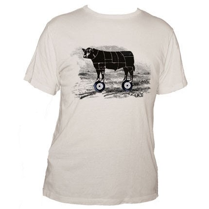 COW ON WHEELS - Organic Cotton Tshirt - Unisex crew