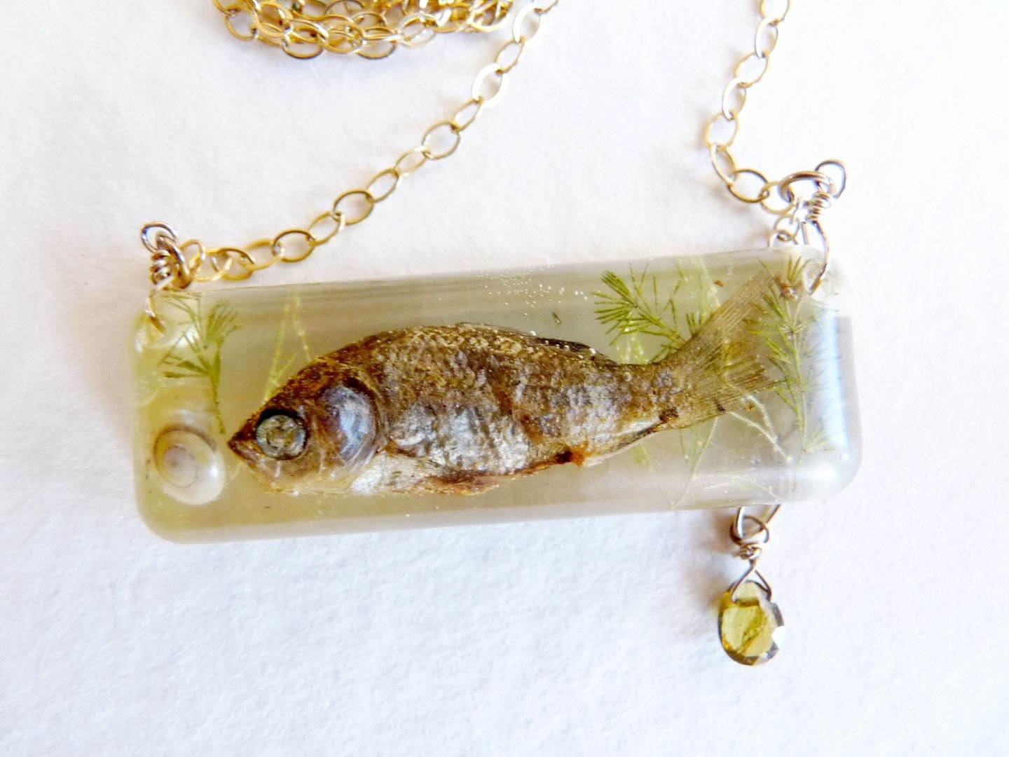 Gray Goldfish Necklace