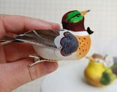 LAST PAIR in these colors Mallard Wedding Cake Topper :The Ducky Bride and Groom