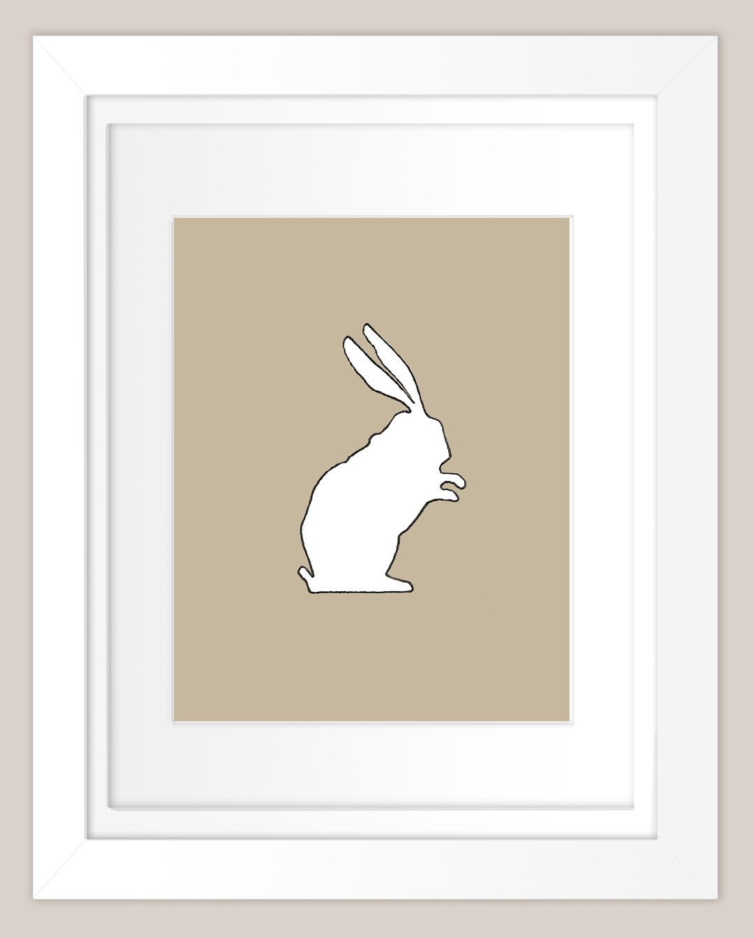 Bunny Silhouette - 8x10 Print