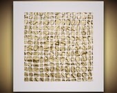 ORIGINAL Textured Abstract Contemporary Gold Geometric Modern Minimalist Painting by Susanna