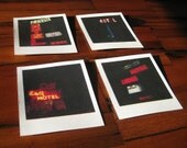 4 Faux Polaroids: Motel Mini Print Set