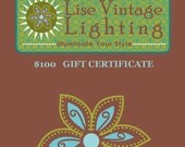 100 Dollar Gift Certificate - Home, Nursery, Office Decor