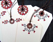 Heart and Flourish Gift Tags, 6 hand drawn shipping tags for your Valentine sweetheart by KisforCalligraphy