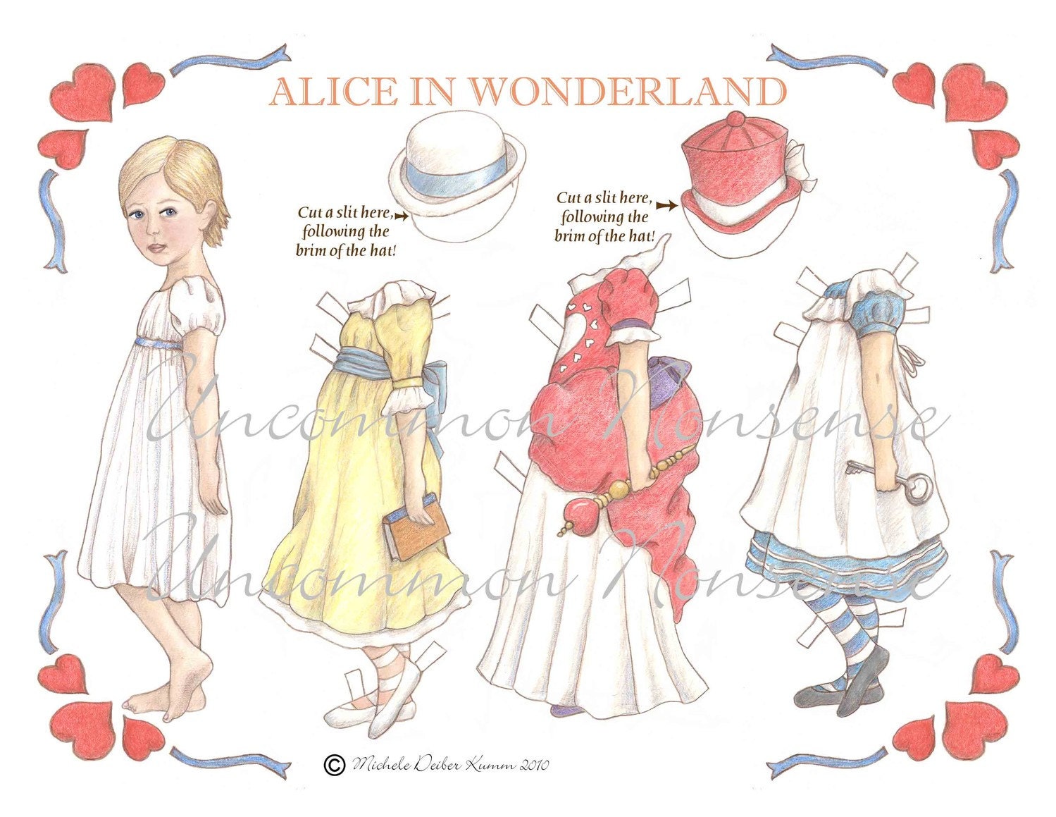 Alice in Wonderland Artist Paper Doll