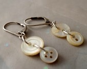 Antique Button Earrings Vintage