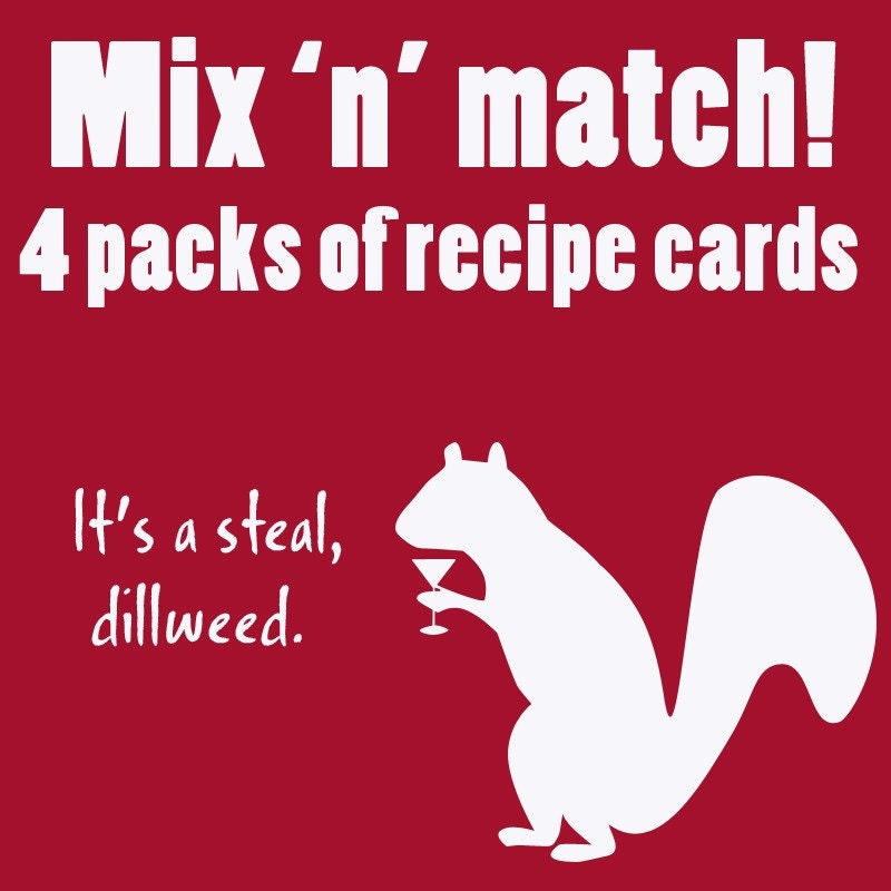 WG401 Choose 4 packs of recipe cards (48) - best buy