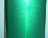 NEW 8-oz Metallic Light Green Stainless Steel Whiskey or Rum Flask With FREE Custom Lasering and In-country Shipping