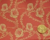 RJR Bungalow 6052-3 Solid pink with white poppy, one yard cut