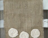 flower farmhouse burlap table runner - 72 inches
