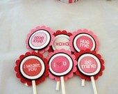 Valentine Be Mine Cupcake Toppers