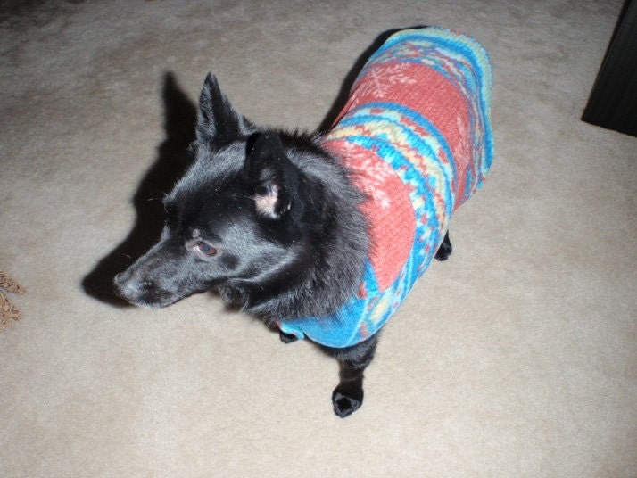 Knit Look Fleece let it snow dog coat