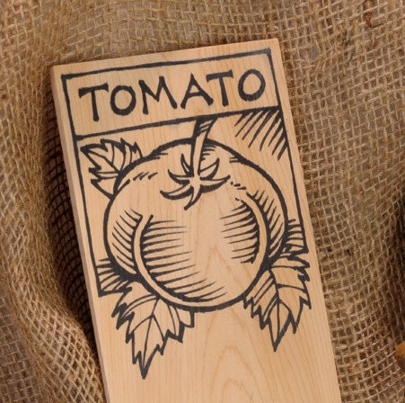 Hand-DRAWN Garden Marker for Tomato