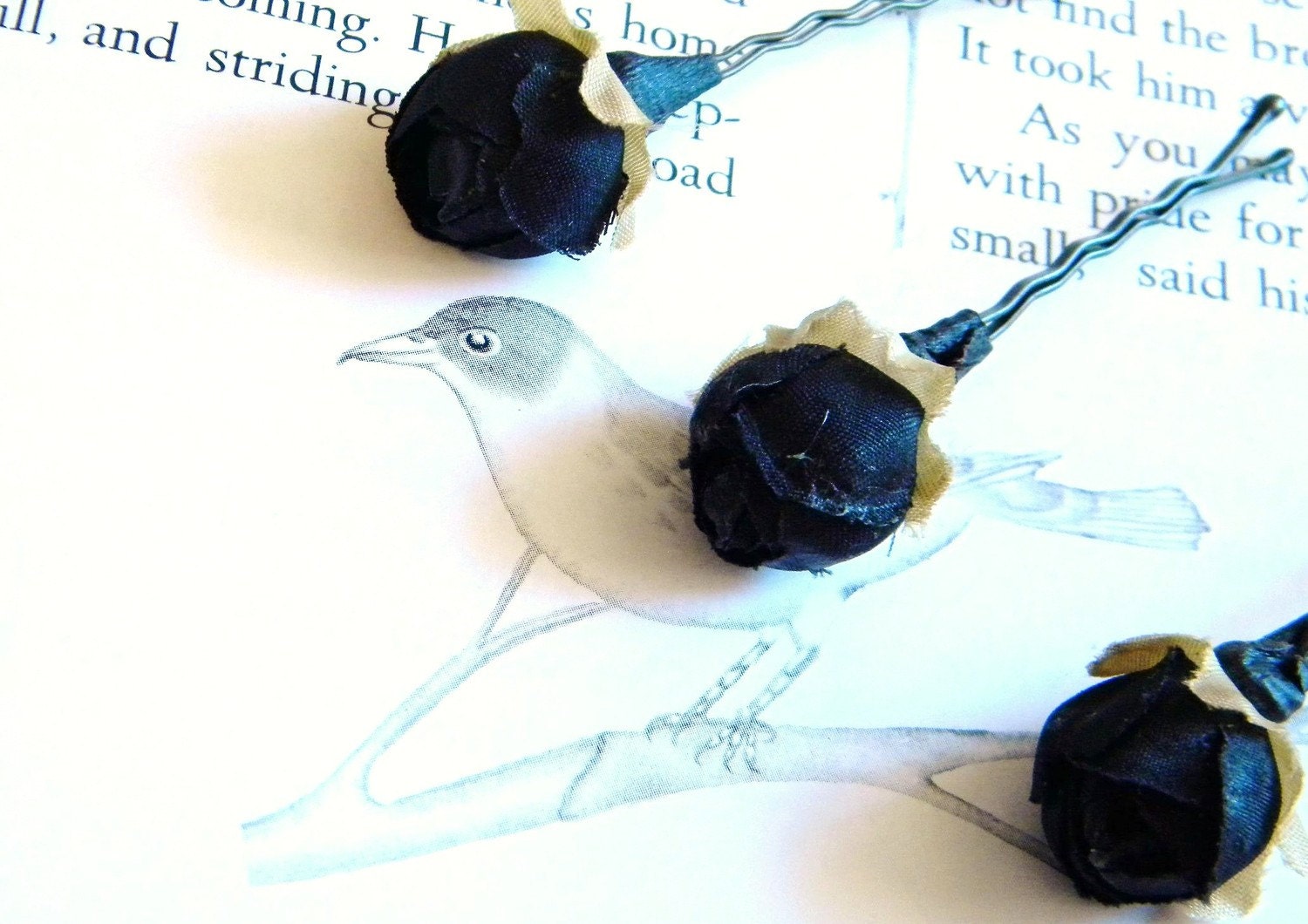 Black Vintage Style  Bobby Pin Set