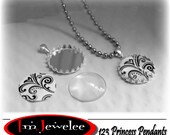 123 INSTANT Jewelry Craft Kit SILVER No Glue No Glaze Makes 10 Necklaces Easy Unique and makes a Great GIFT