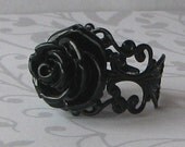Black Magic Rose Vampire Ring