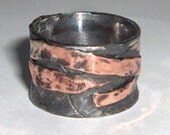 Bronze Age ring silver and copper to order by UGLYGOLD