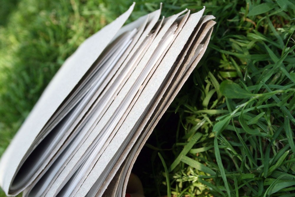 Journal Recycled Handmade White Flax
