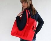 VINTAGE Cherry Red TOTE Bag Luggage Pick Your Poison
