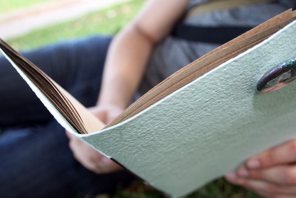 Journal - Recycled Handmade - Cyan Cotton