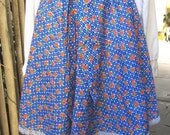 Spring Picnic vintage floral print skirt