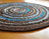 EKRA Custom Round Crochet Rug 4 feet in diameter