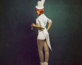 Alice in Wonderland - The White Rabbit Corset, Hat, Jacket, Shorts Set