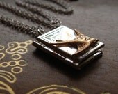 Winged Diary Locket - sterling silver chain and clasp