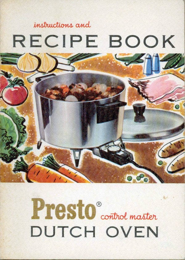 Vintage Cookbook Presto CONTROL MASTER Dutch Oven Recipe Book Appliance Manual