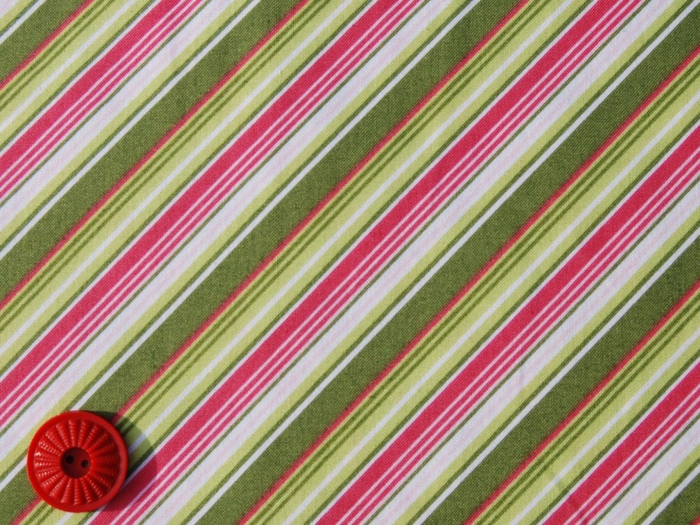 SALE Summer Song by Minds Eye for Riley Blake - Summer Stripe in Green/pink