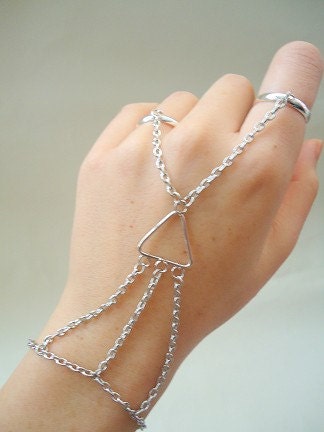 silver triangle slave bracelet