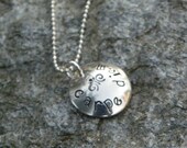 Sterling Silver, Hand Stamped Carpe Diem Necklace