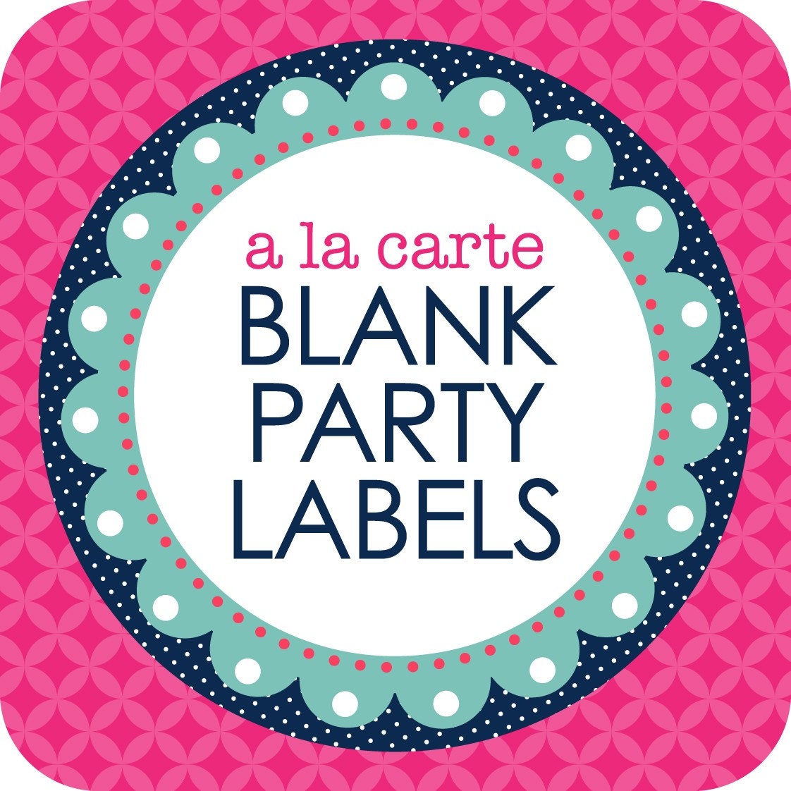 Printable BLANK PARTY LABELS