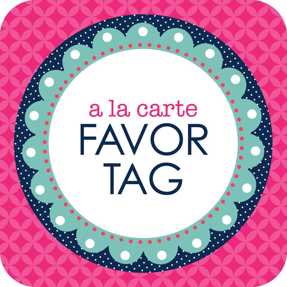 Printable FAVOR TAG