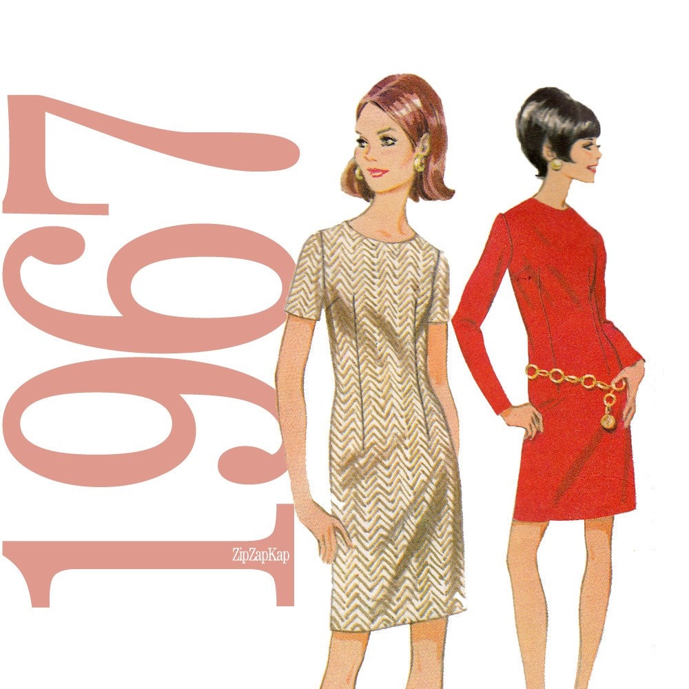 60s Dresses Vintage Sewing Pattern 38 Bust McCalls 9087