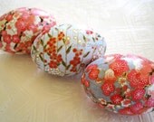 Pink and Blue Cherry Blossom Origami Decoupage Easter Eggs