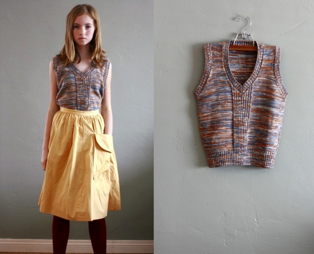 60s XS/S Desert Sunset Sweater VEST