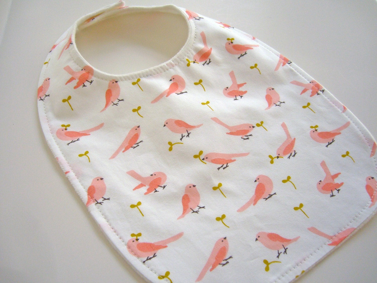 Organic Collection Baby/Toddler Bib- Pink Birdie