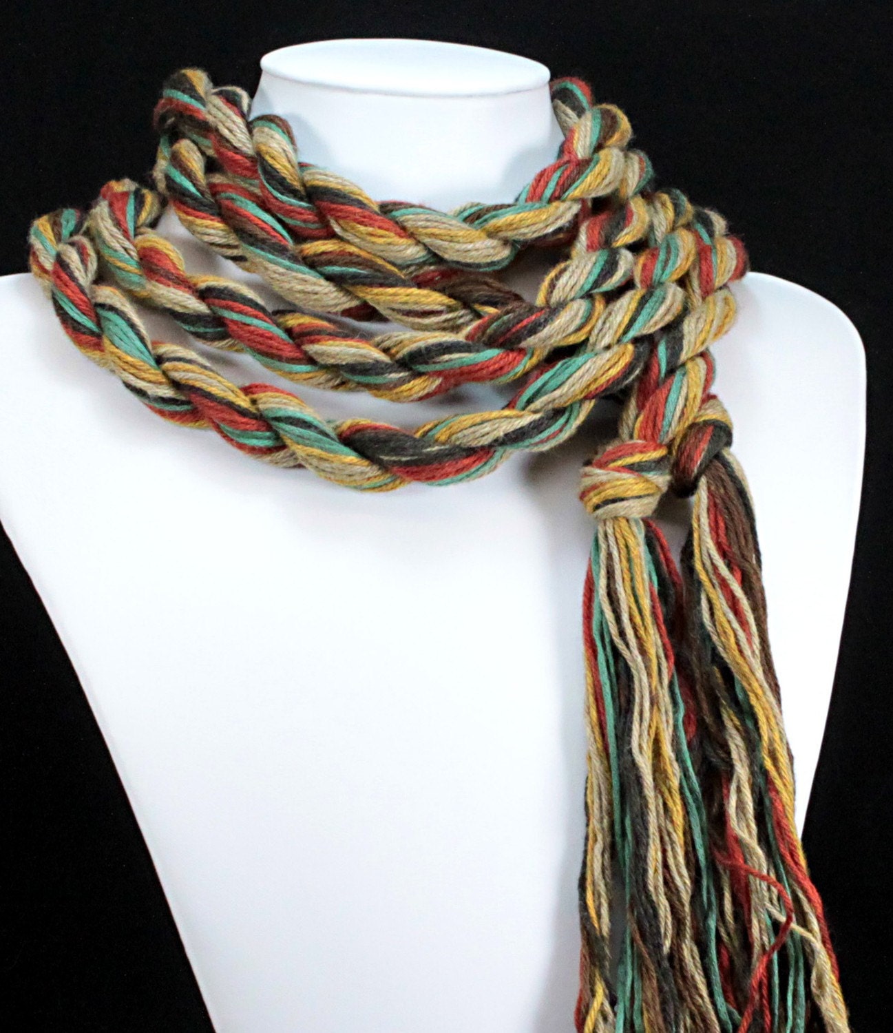 EcoCessory Skinny Scarf - Earth - Vegan, Eco Friendly