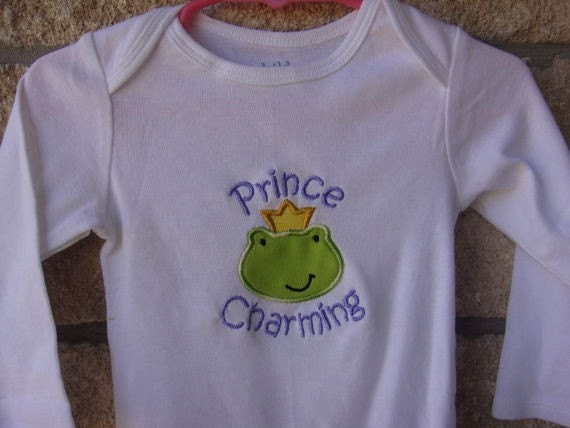 Custom Prince Charming Appliqued Onesie