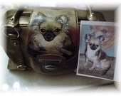 Custom Hand Painted Pet Handbag Purse DOG Art