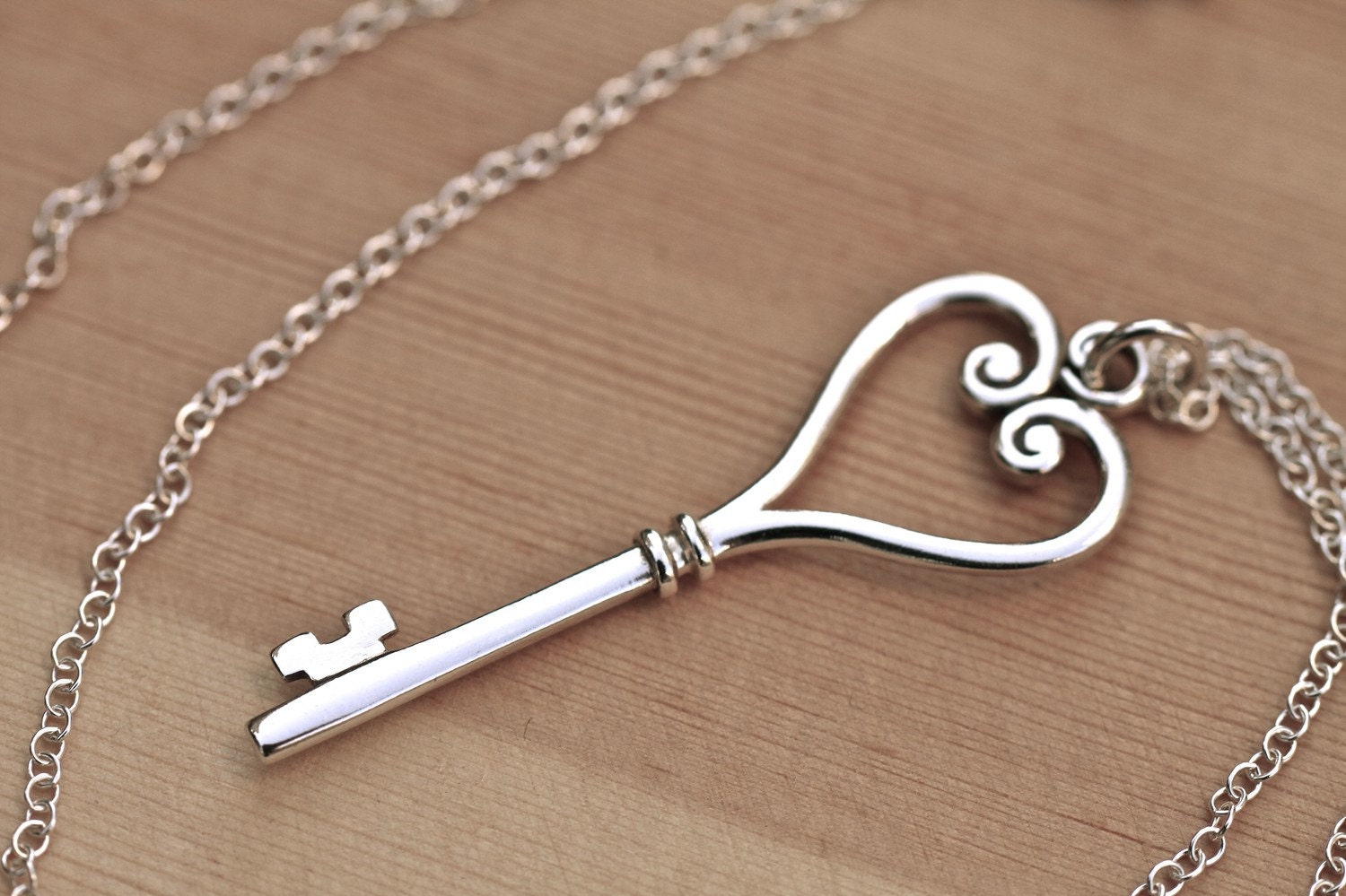 Key to My Heart Necklace in Sterling Silver