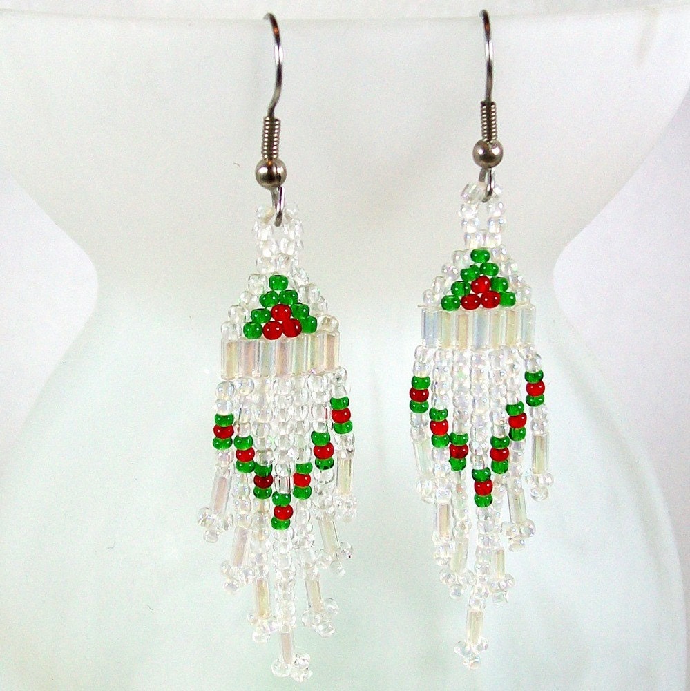 Winter Ice Beaded Earrings