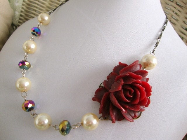 Peacocks in the Garden Necklace
